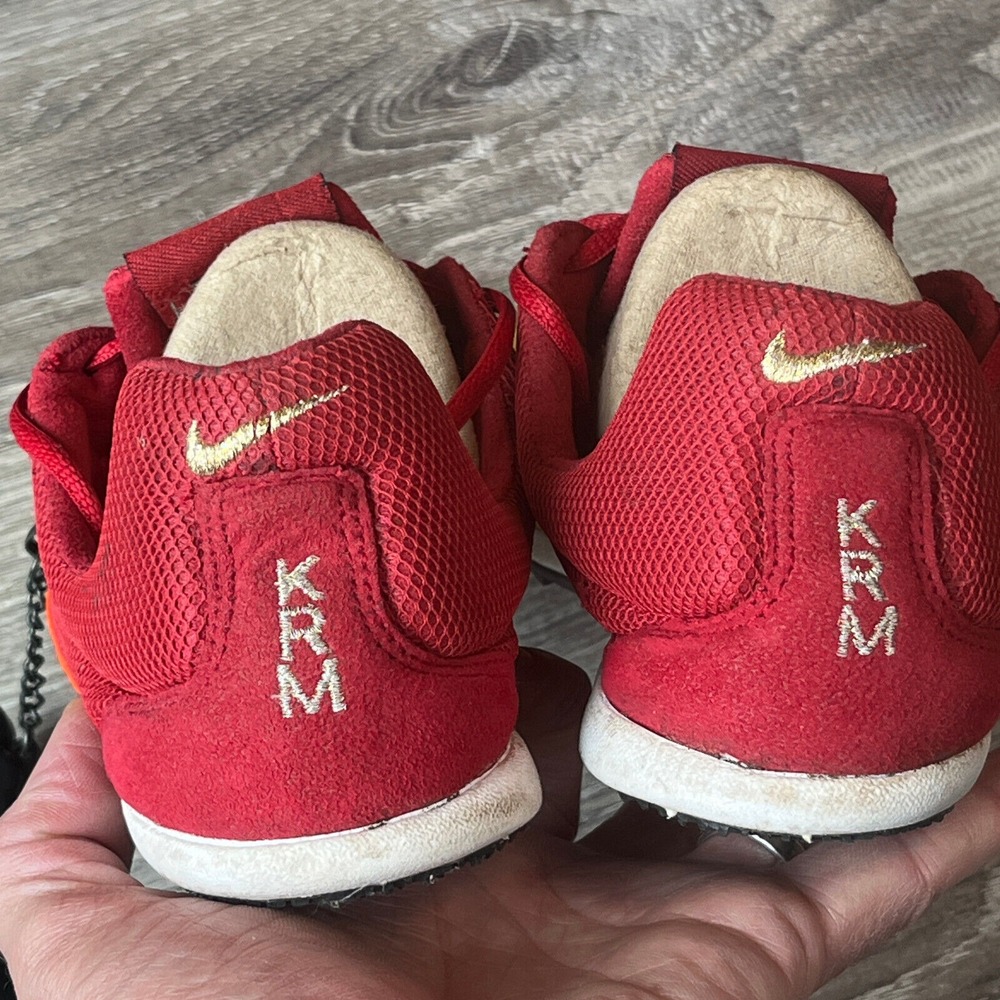 Nike Bowerman KRM Track & Field Spikes NikeID Red Yellow Mens 9 UK 8 EU 42.5 - Picture 6 of 10